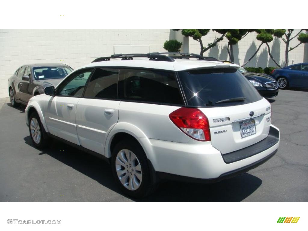 2009 Outback 2.5i Limited Wagon - Satin White Pearl / Warm Ivory photo #6