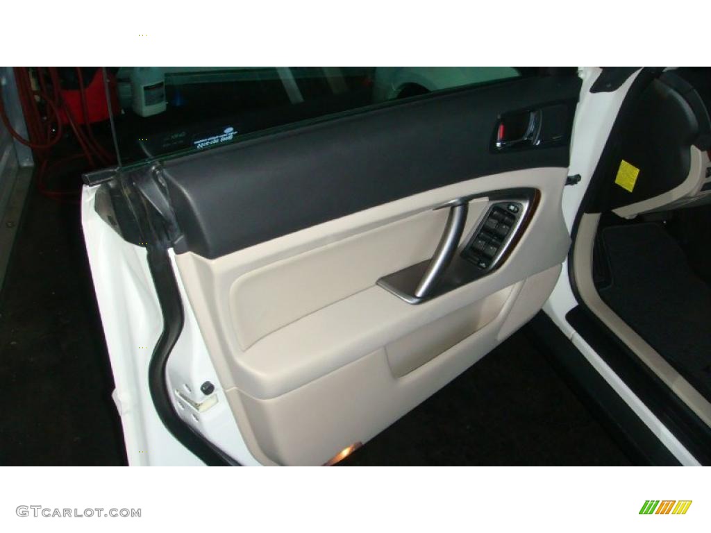 2009 Outback 2.5i Limited Wagon - Satin White Pearl / Warm Ivory photo #10