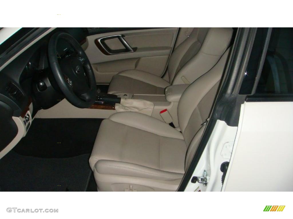 2009 Outback 2.5i Limited Wagon - Satin White Pearl / Warm Ivory photo #11