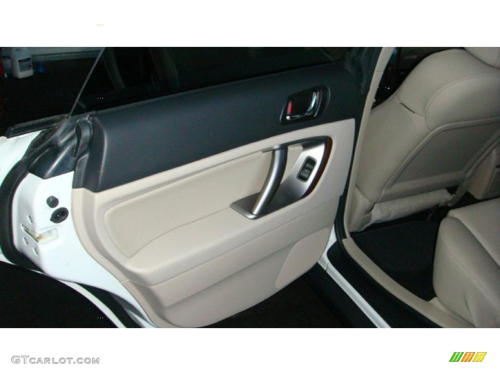 2009 Outback 2.5i Limited Wagon - Satin White Pearl / Warm Ivory photo #12