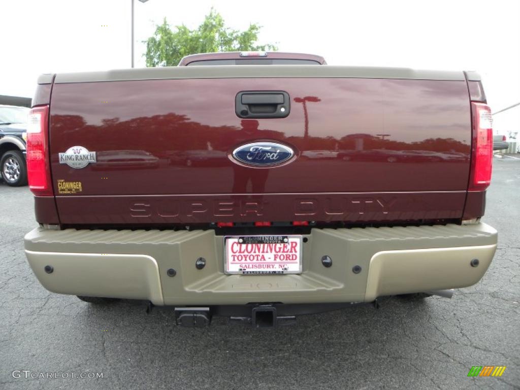 2011 F350 Super Duty King Ranch Crew Cab 4x4 Dually - Royal Red Metallic / Chaparral Leather photo #4