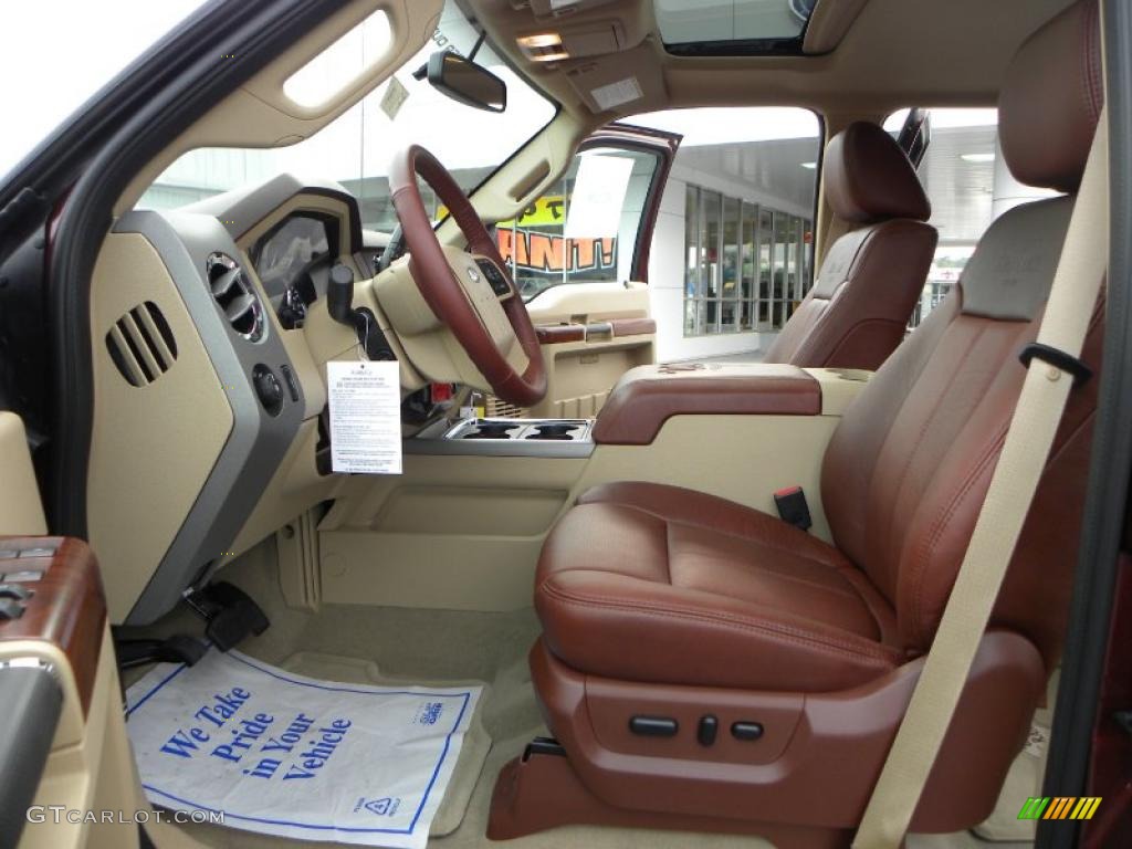 2011 F350 Super Duty King Ranch Crew Cab 4x4 Dually - Royal Red Metallic / Chaparral Leather photo #8