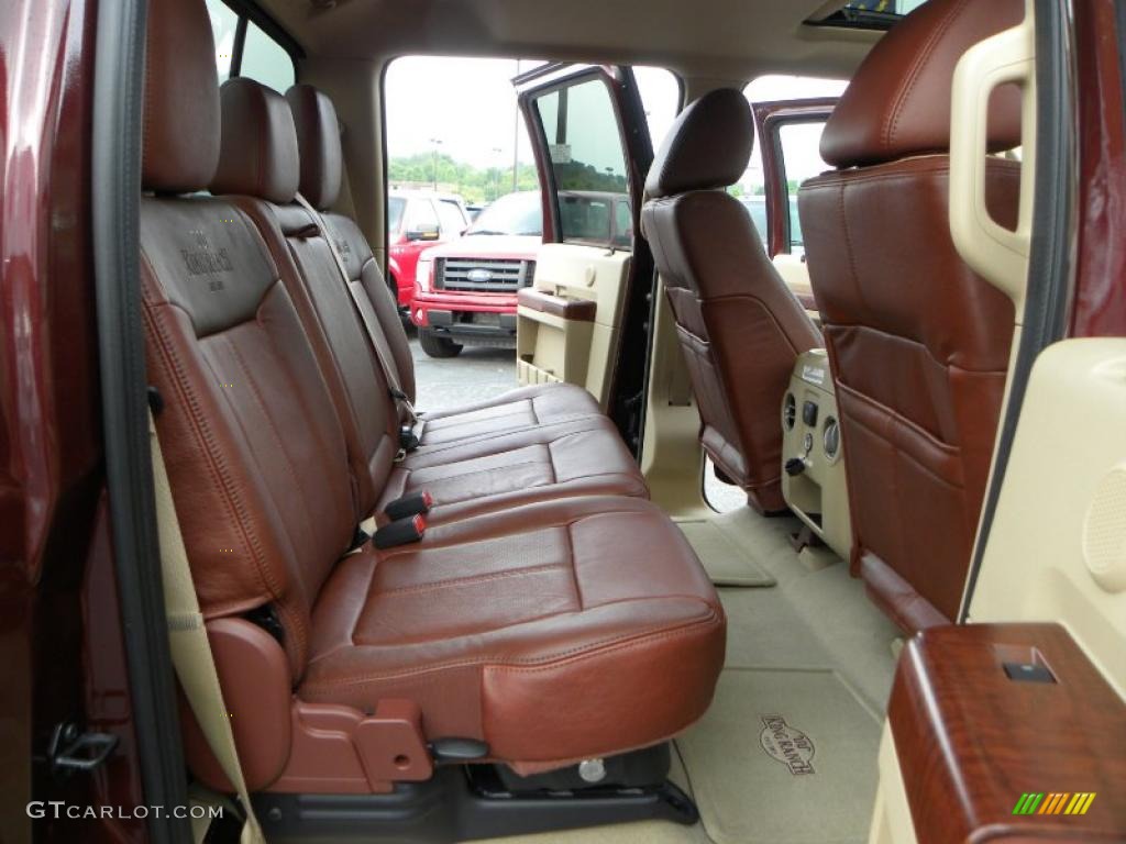 2011 F350 Super Duty King Ranch Crew Cab 4x4 Dually - Royal Red Metallic / Chaparral Leather photo #10