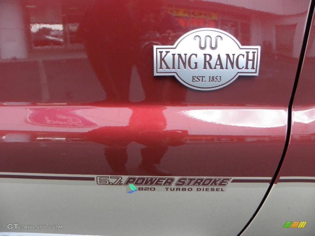 2011 F350 Super Duty King Ranch Crew Cab 4x4 Dually - Royal Red Metallic / Chaparral Leather photo #12