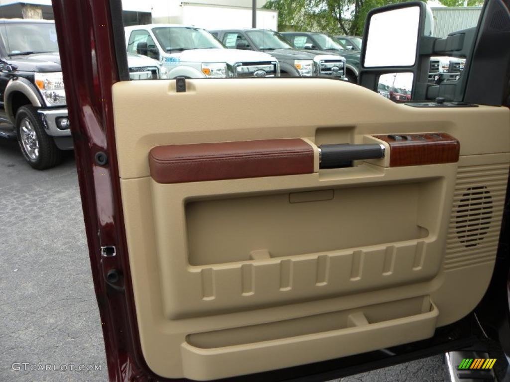 2011 F350 Super Duty King Ranch Crew Cab 4x4 Dually - Royal Red Metallic / Chaparral Leather photo #17