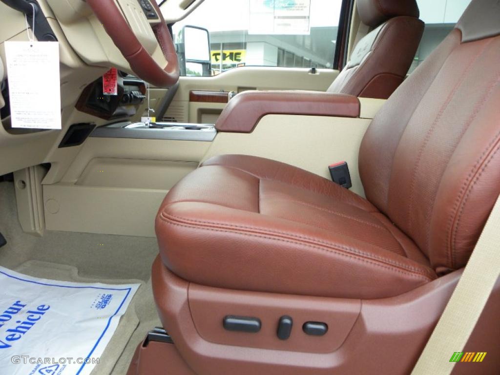 2011 F350 Super Duty King Ranch Crew Cab 4x4 Dually - Royal Red Metallic / Chaparral Leather photo #18
