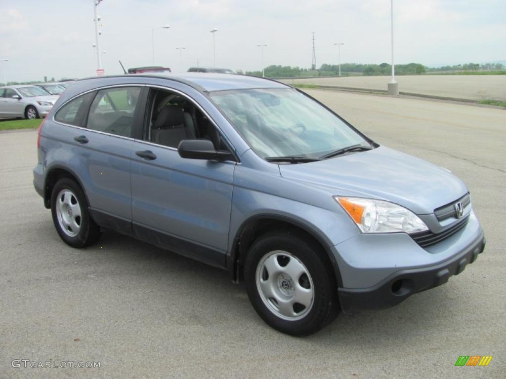 2008 CR-V LX 4WD - Glacier Blue Metallic / Gray photo #5