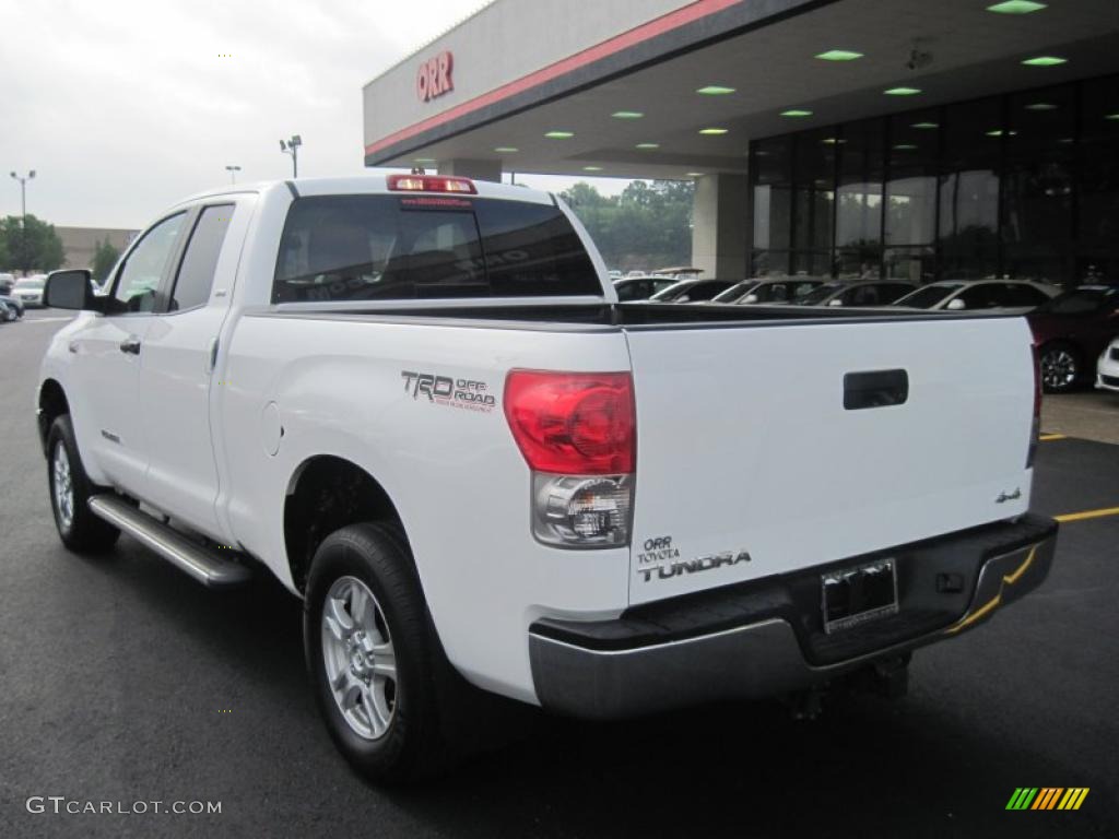 2008 Tundra SR5 TRD Double Cab 4x4 - Super White / Graphite Gray photo #5