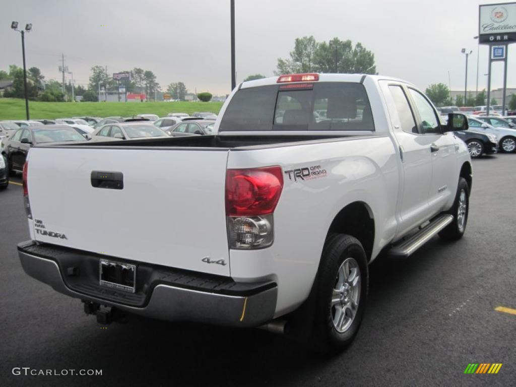2008 Tundra SR5 TRD Double Cab 4x4 - Super White / Graphite Gray photo #6