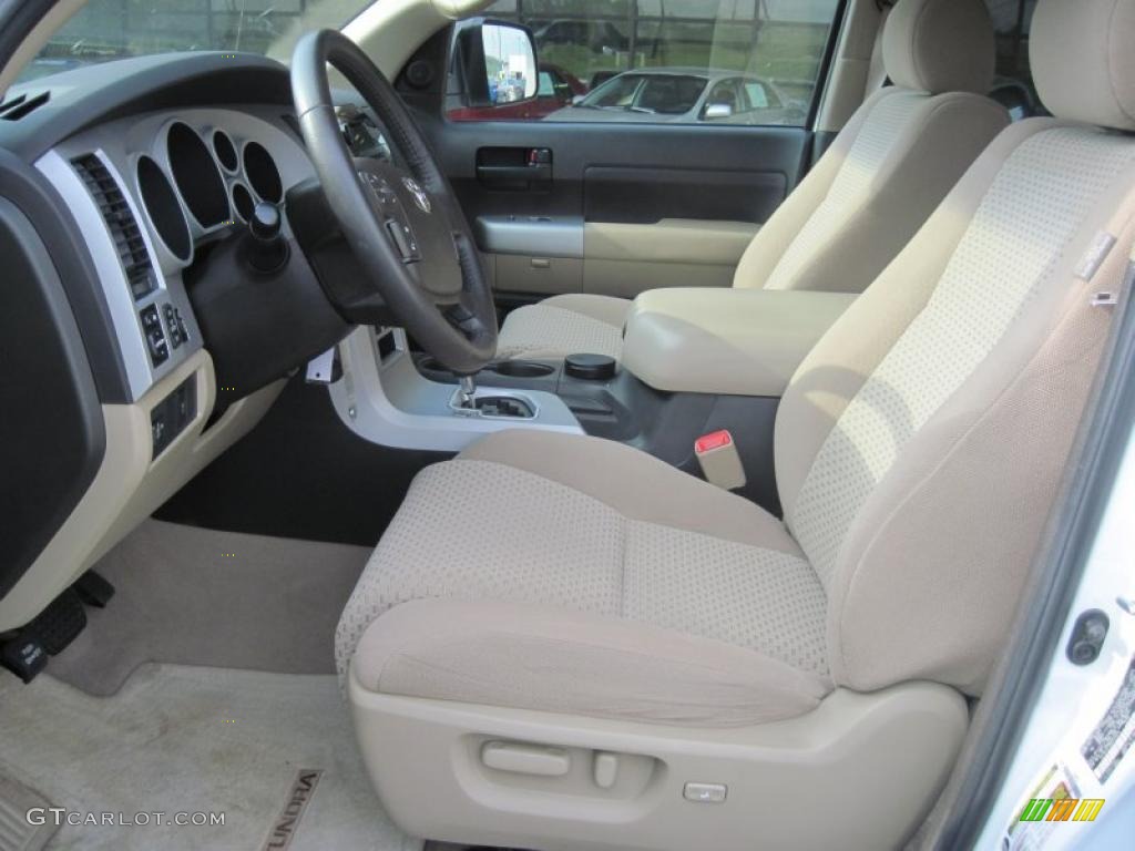 2008 Tundra SR5 TRD Double Cab 4x4 - Super White / Graphite Gray photo #11