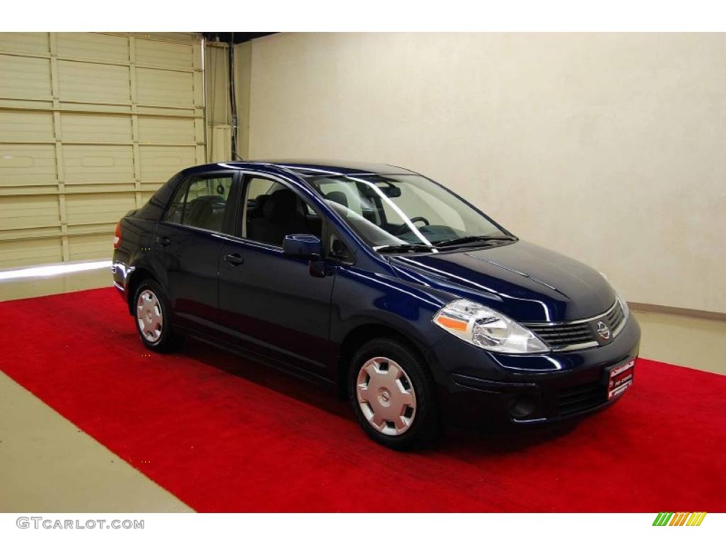 2009 Versa 1.8 S Sedan - Blue Onyx / Charcoal photo #1