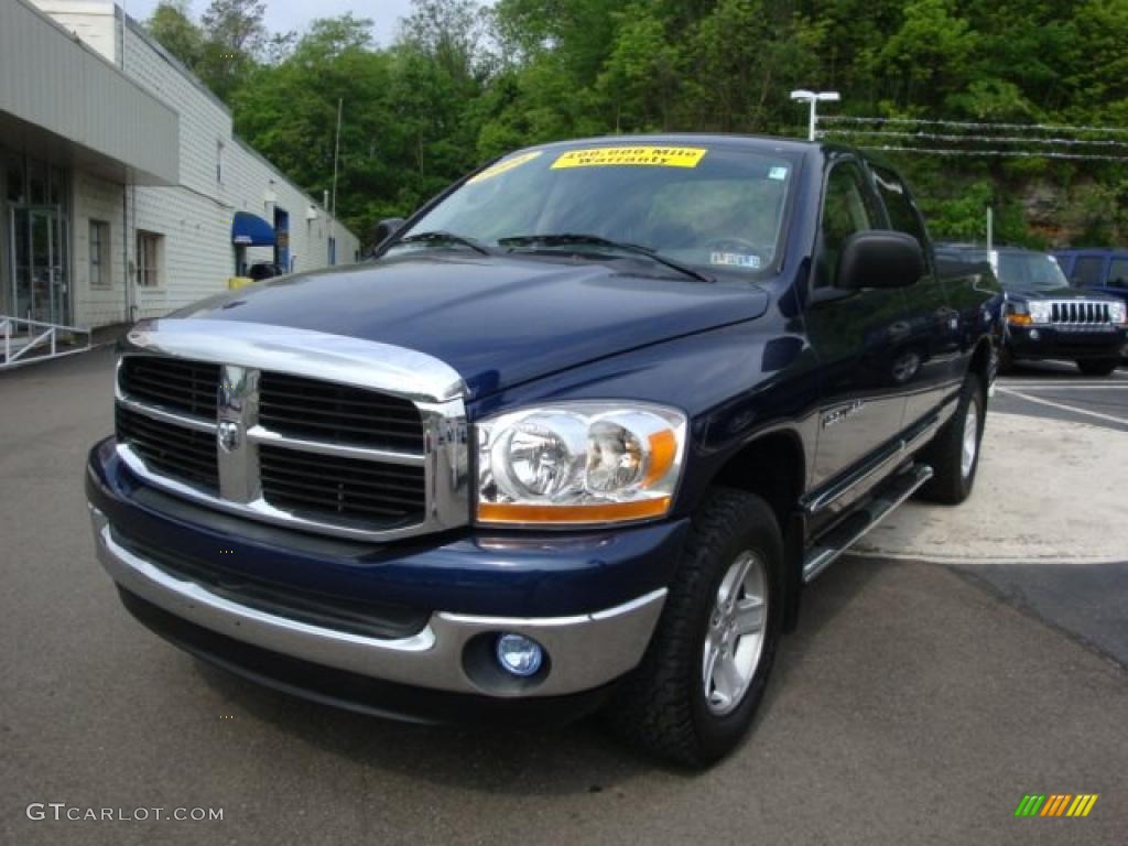 2006 Ram 1500 SLT Quad Cab 4x4 - Patriot Blue Pearl / Medium Slate Gray photo #8