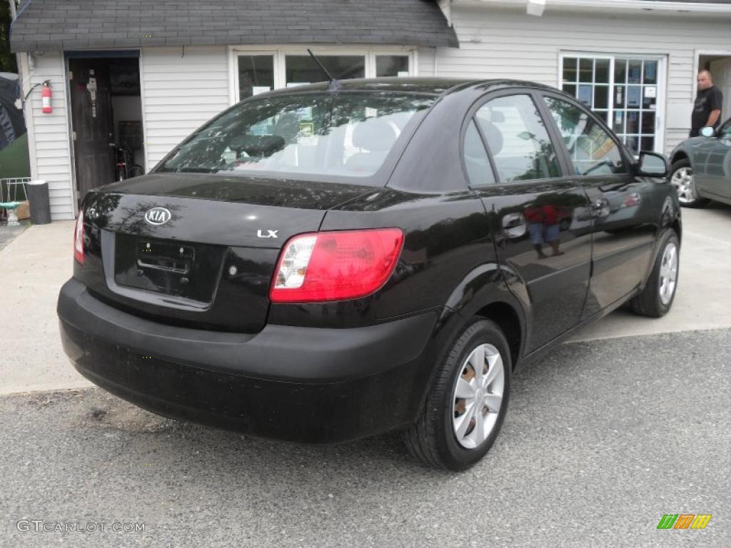 2006 Rio LX Sedan - Black / Gray photo #5