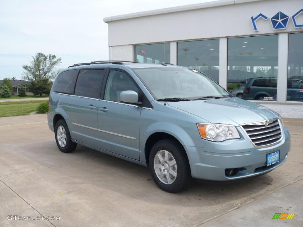 2010 Town & Country Touring - Clearwater Blue Pearl / Medium Slate Gray/Light Shale photo #1