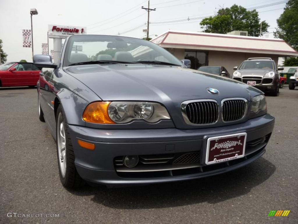 2001 3 Series 330i Convertible - Steel Grey Metallic / Grey photo #12
