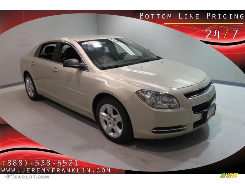 2009 Malibu LS Sedan - Gold Mist Metallic / Cocoa/Cashmere photo #1