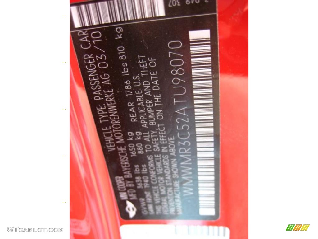 2010 Cooper Convertible - Chili Red / Grey/Carbon Black photo #12