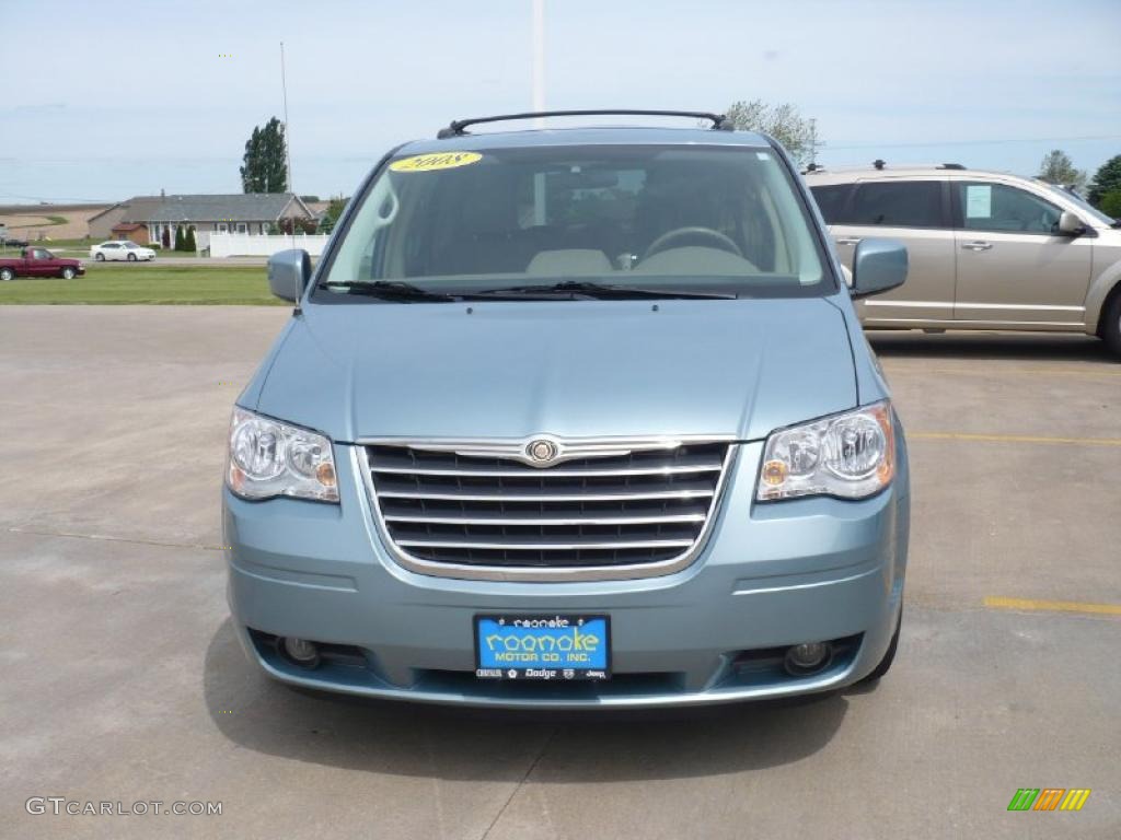 2008 Town & Country Touring - Clearwater Blue Pearlcoat / Medium Pebble Beige/Cream photo #2