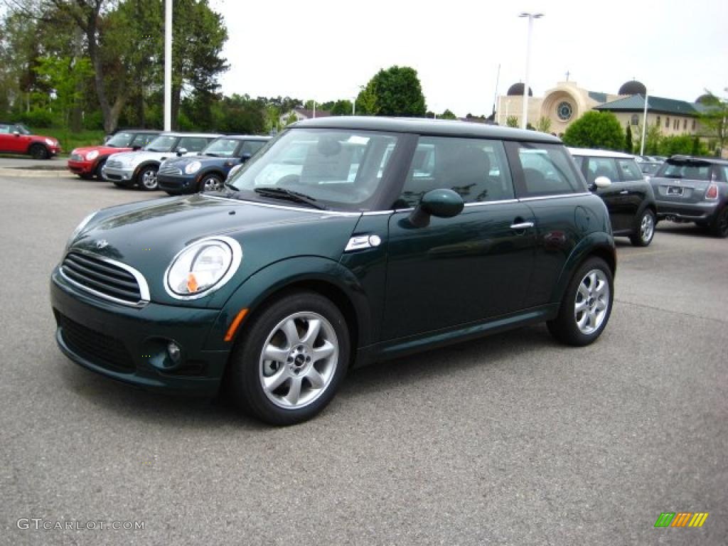 2010 Cooper Hardtop - British Racing Green Metallic / Grey/Carbon Black photo #1