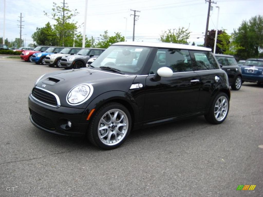 2010 Cooper S Hardtop - Midnight Black Metallic / Grey/Carbon Black photo #1