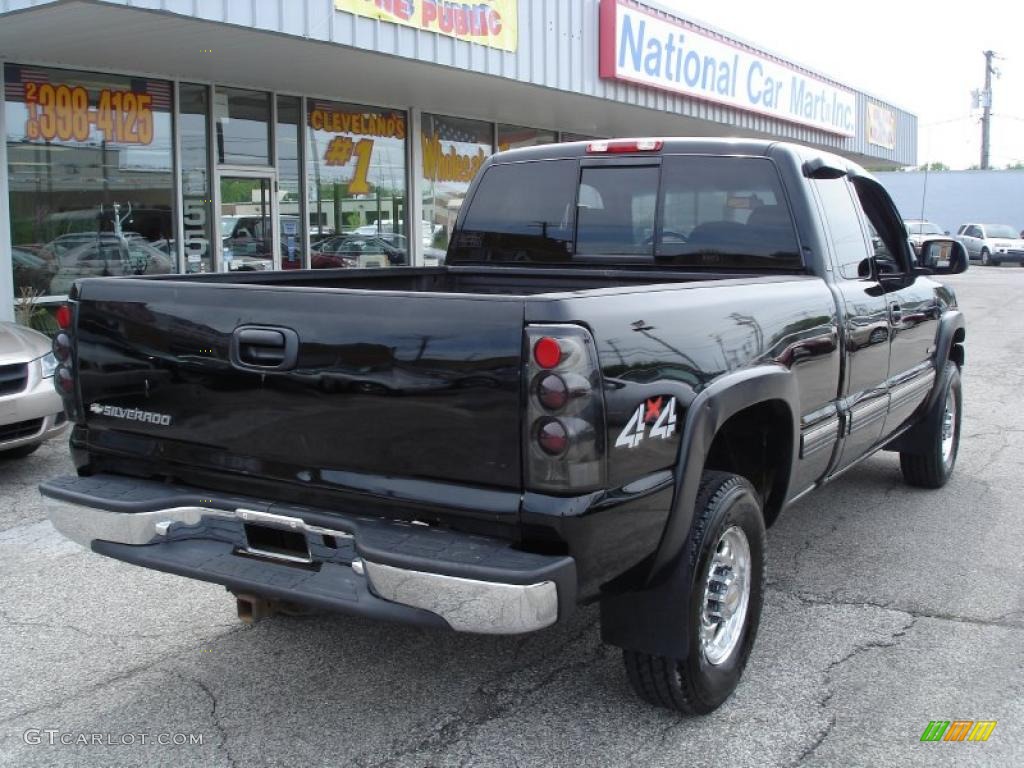 2000 Silverado 2500 LS Extended Cab 4x4 - Onyx Black / Graphite photo #4