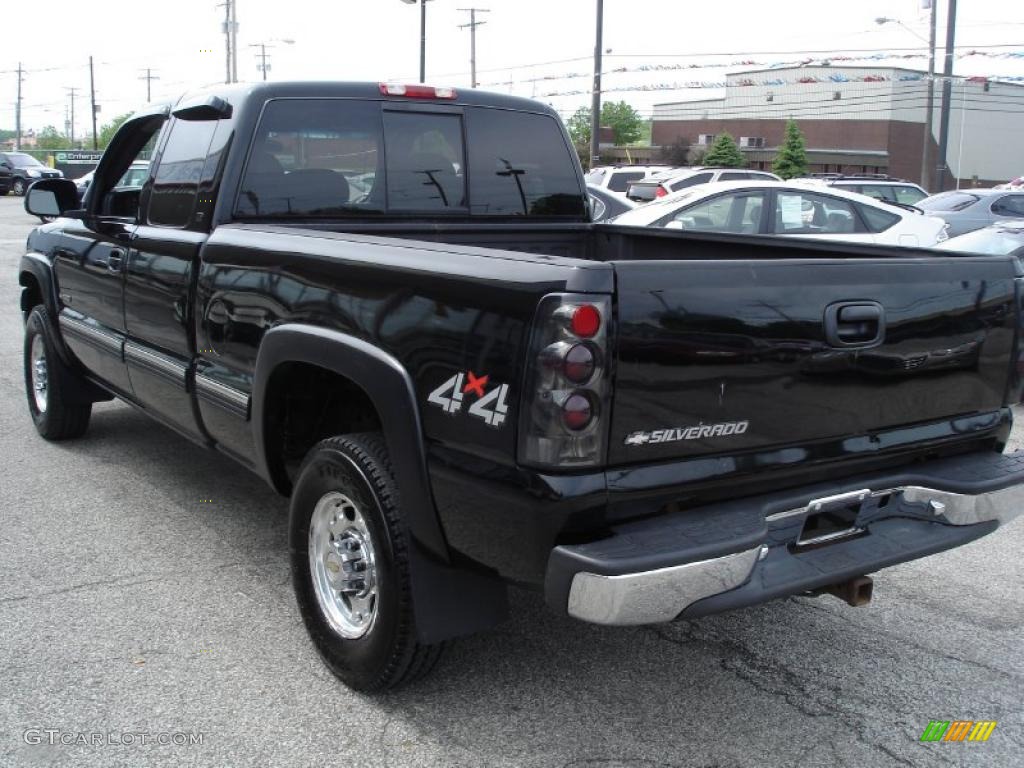 2000 Silverado 2500 LS Extended Cab 4x4 - Onyx Black / Graphite photo #5