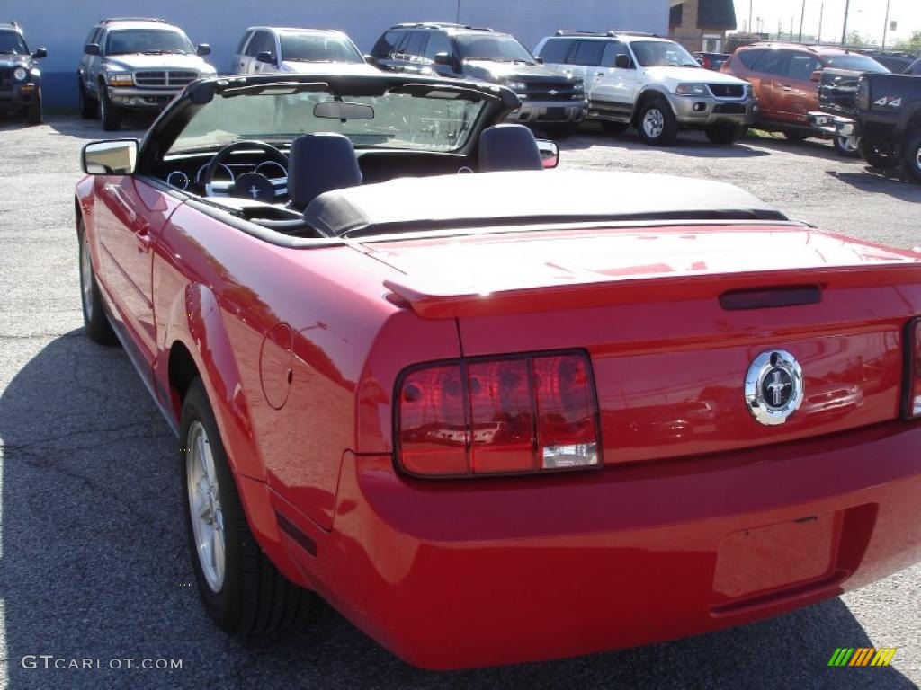 2007 Mustang V6 Premium Convertible - Torch Red / Black Leather photo #6