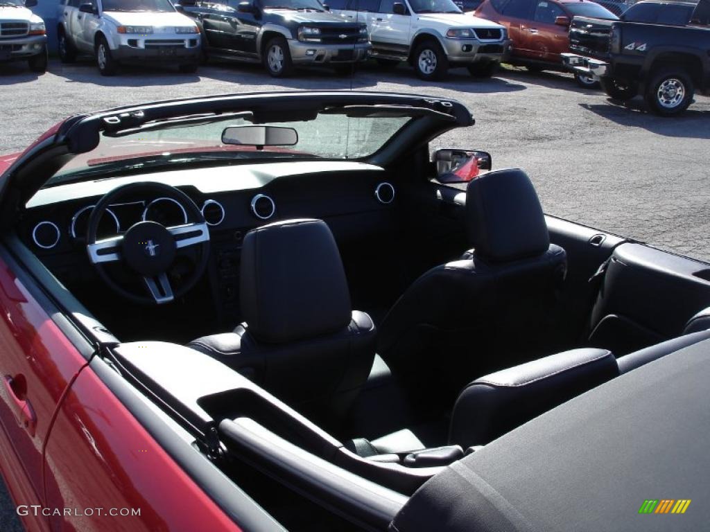 2007 Mustang V6 Premium Convertible - Torch Red / Black Leather photo #7