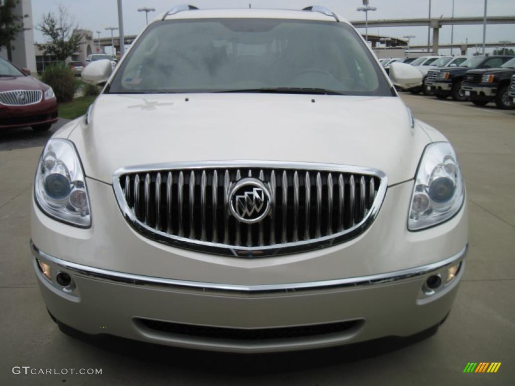 2010 Enclave CXL - White Diamond Tricoat / Cashmere/Cocoa photo #5