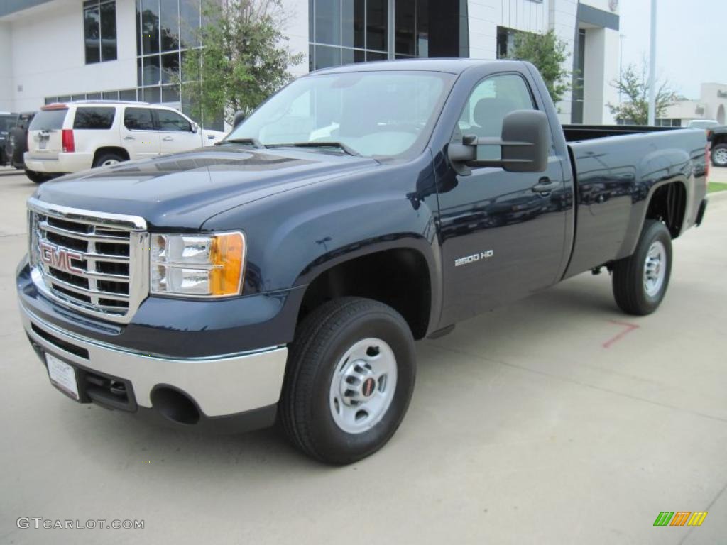 2010 Sierra 2500HD Work Truck Regular Cab - Midnight Blue Metallic / Dark Titanium photo #1