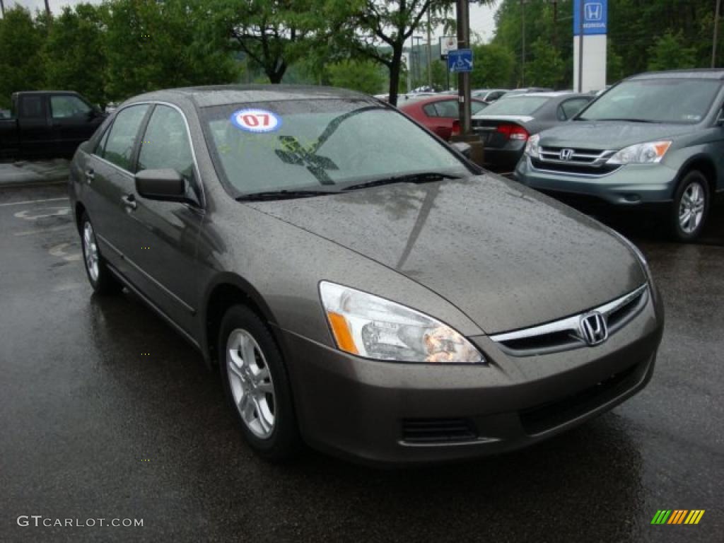2007 Accord EX Sedan - Carbon Bronze Pearl / Ivory photo #5