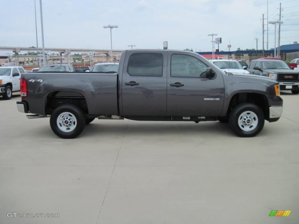 2010 Sierra 2500HD Work Truck Crew Cab 4x4 - Steel Gray Metallic / Dark Titanium photo #4