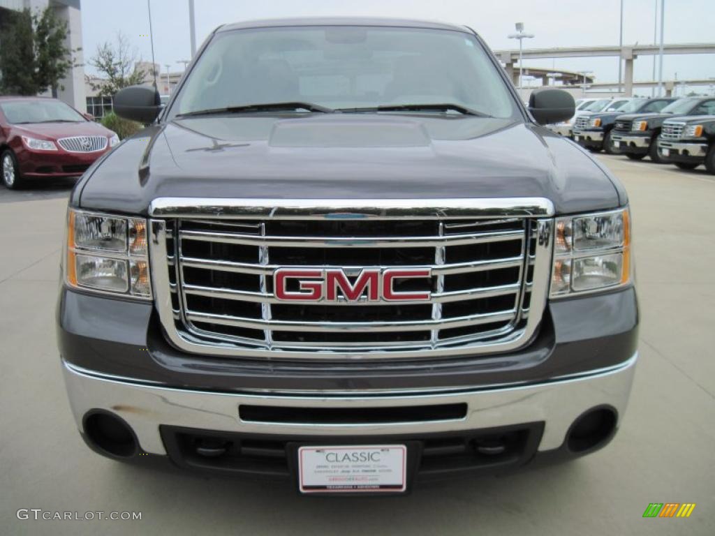 2010 Sierra 2500HD Work Truck Crew Cab 4x4 - Steel Gray Metallic / Dark Titanium photo #5