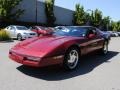 1990 Dark Red Metallic Chevrolet Corvette Coupe  photo #3