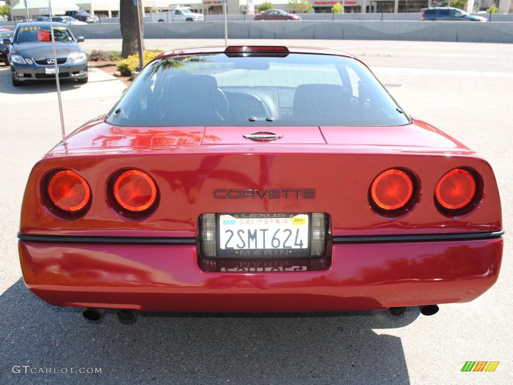 1990 Corvette Coupe - Dark Red Metallic / Black photo #6