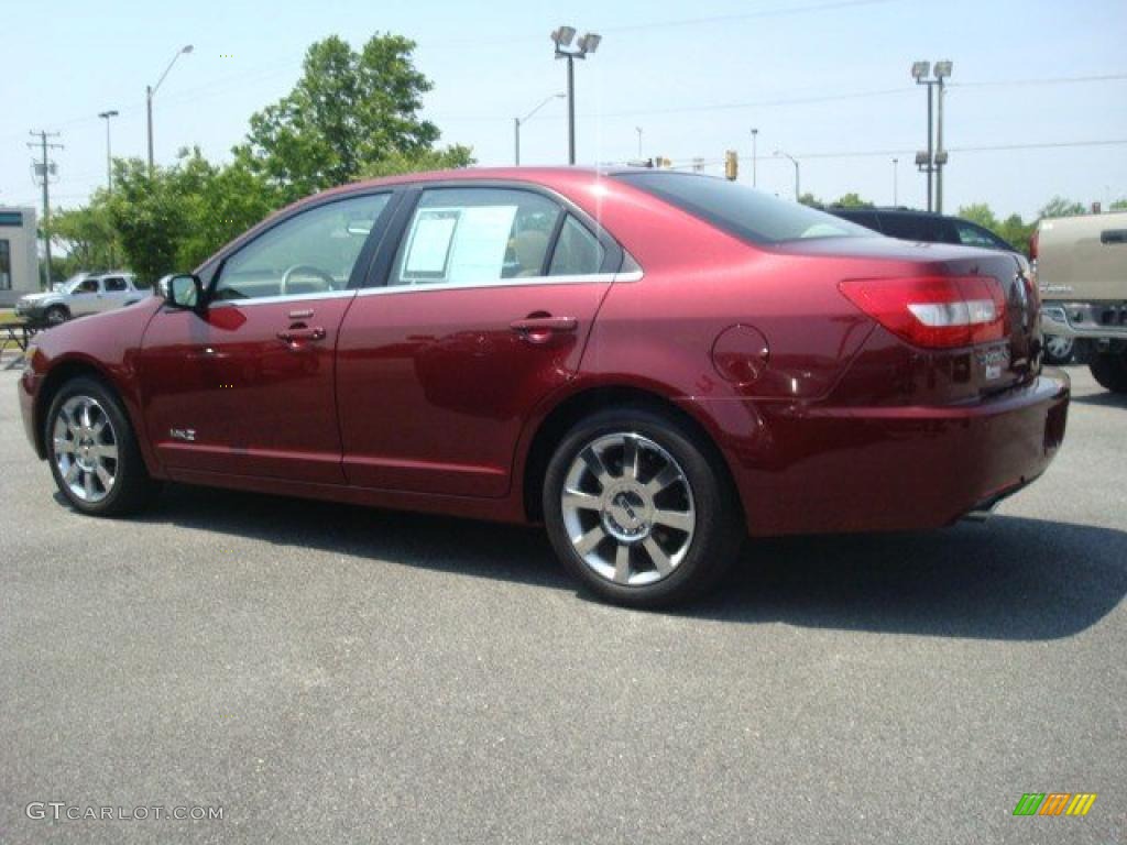 2007 MKZ AWD Sedan - Merlot Metallic / Light Stone photo #3