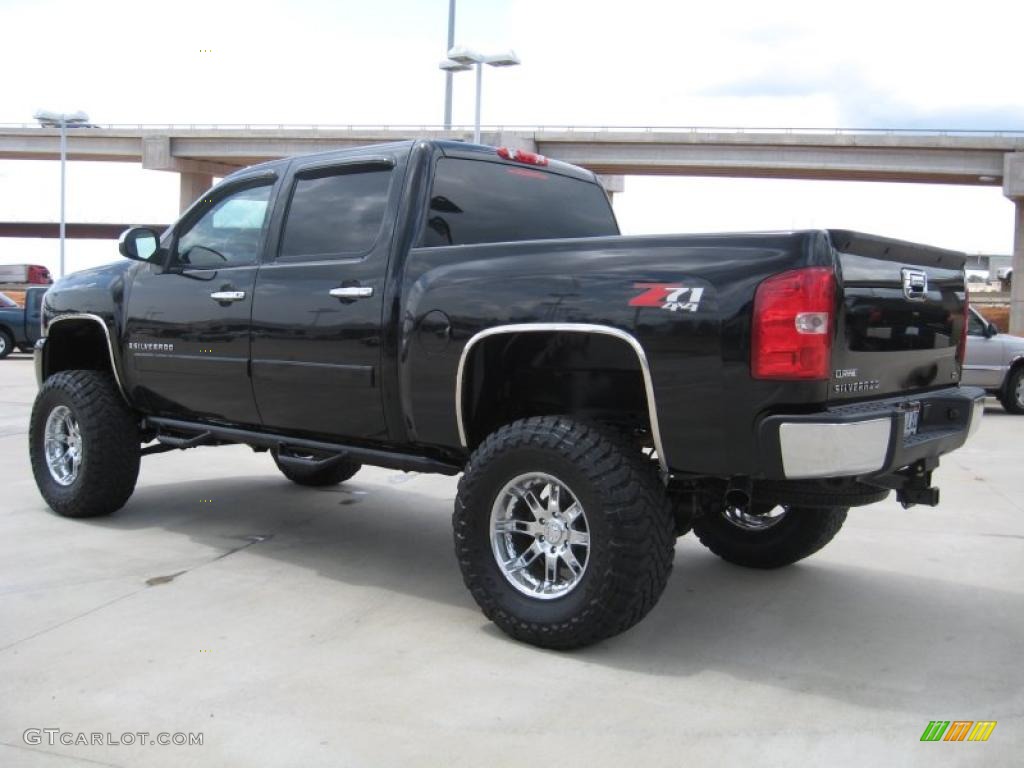 2007 Silverado 1500 LT Z71 Crew Cab 4x4 - Black / Light Titanium/Dark Titanium Gray photo #17