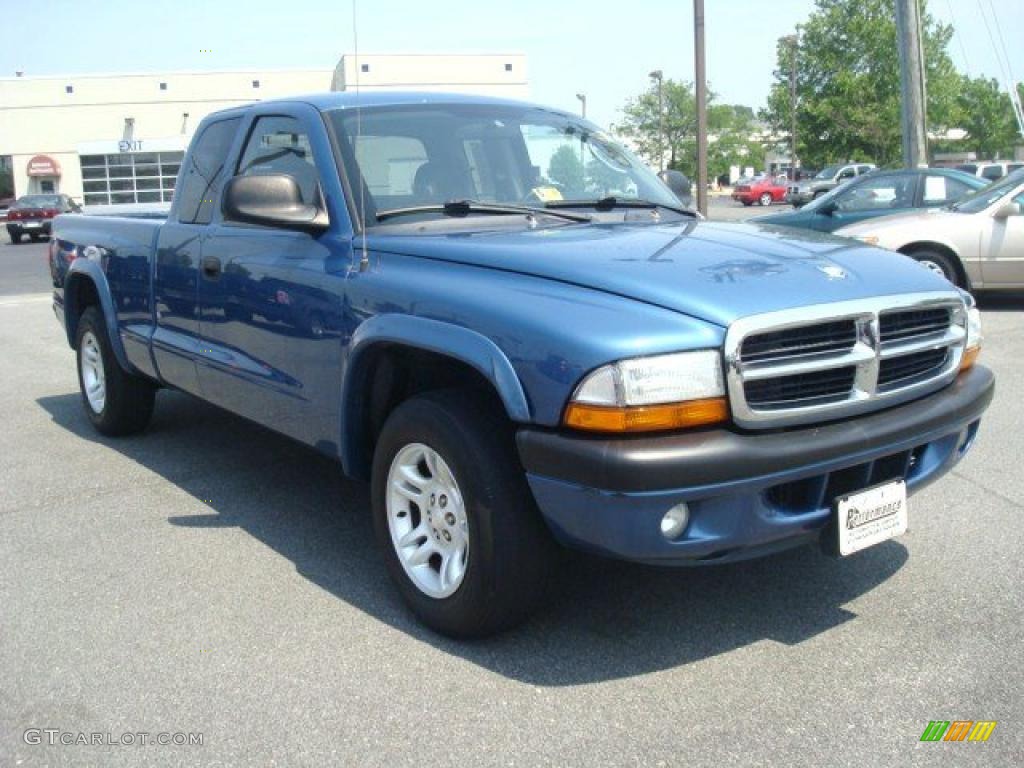 2004 Dakota Sport Club Cab - Atlantic Blue Pearl / Dark Slate Gray photo #7