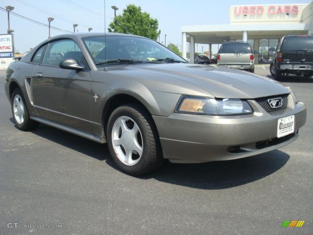 2002 Mustang V6 Coupe - Mineral Grey Metallic / Medium Graphite photo #8
