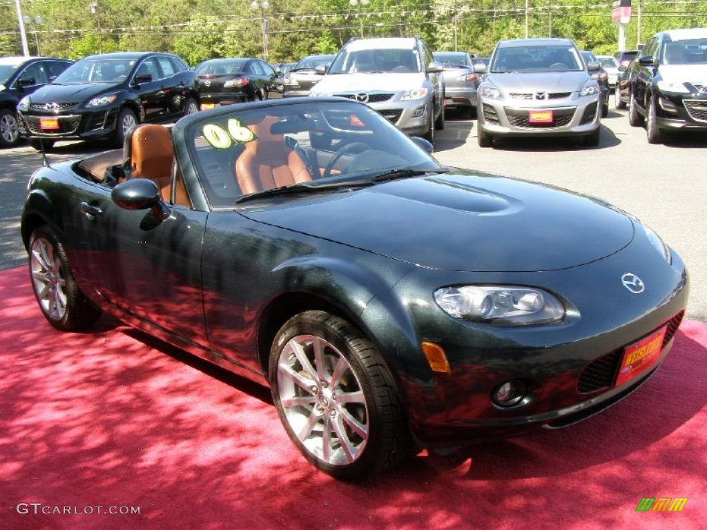 2006 MX-5 Miata Grand Touring Roadster - Nordic Green / Tan photo #5