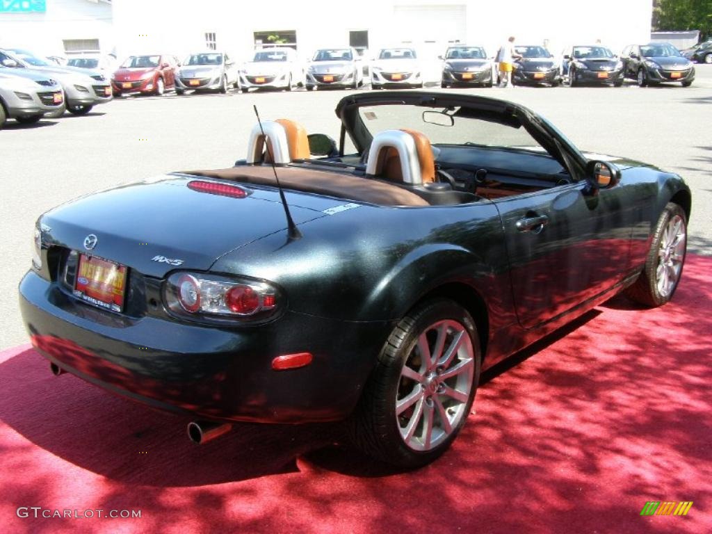 2006 MX-5 Miata Grand Touring Roadster - Nordic Green / Tan photo #6