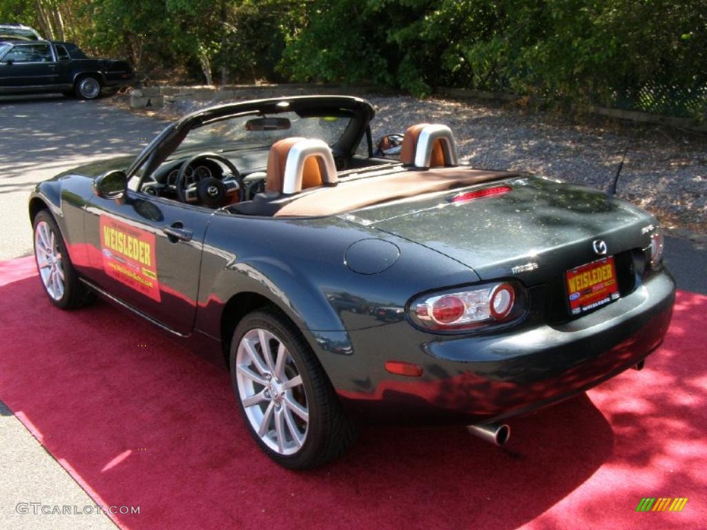 2006 MX-5 Miata Grand Touring Roadster - Nordic Green / Tan photo #8