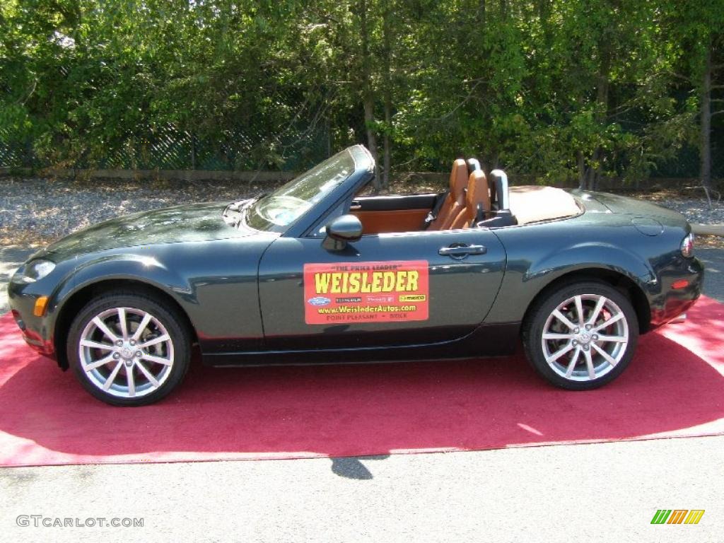 2006 MX-5 Miata Grand Touring Roadster - Nordic Green / Tan photo #9