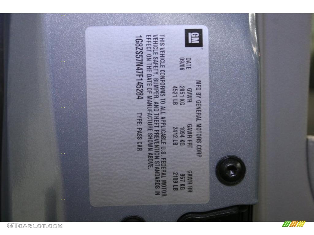 2007 Aura XE - Ocean Mist Metallic / Gray photo #55