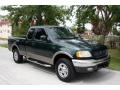 2001 Dark Highland Green Metallic Ford F150 Lariat SuperCab 4x4  photo #17