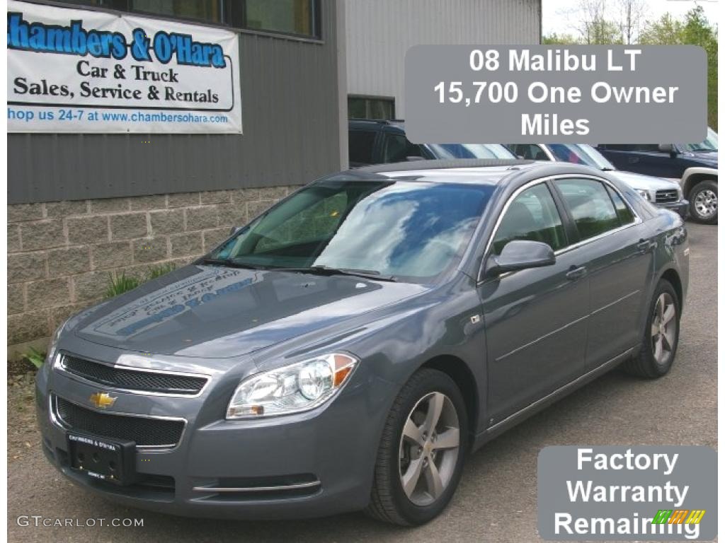 2008 Malibu LT Sedan - Dark Gray Metallic / Titanium Gray photo #1