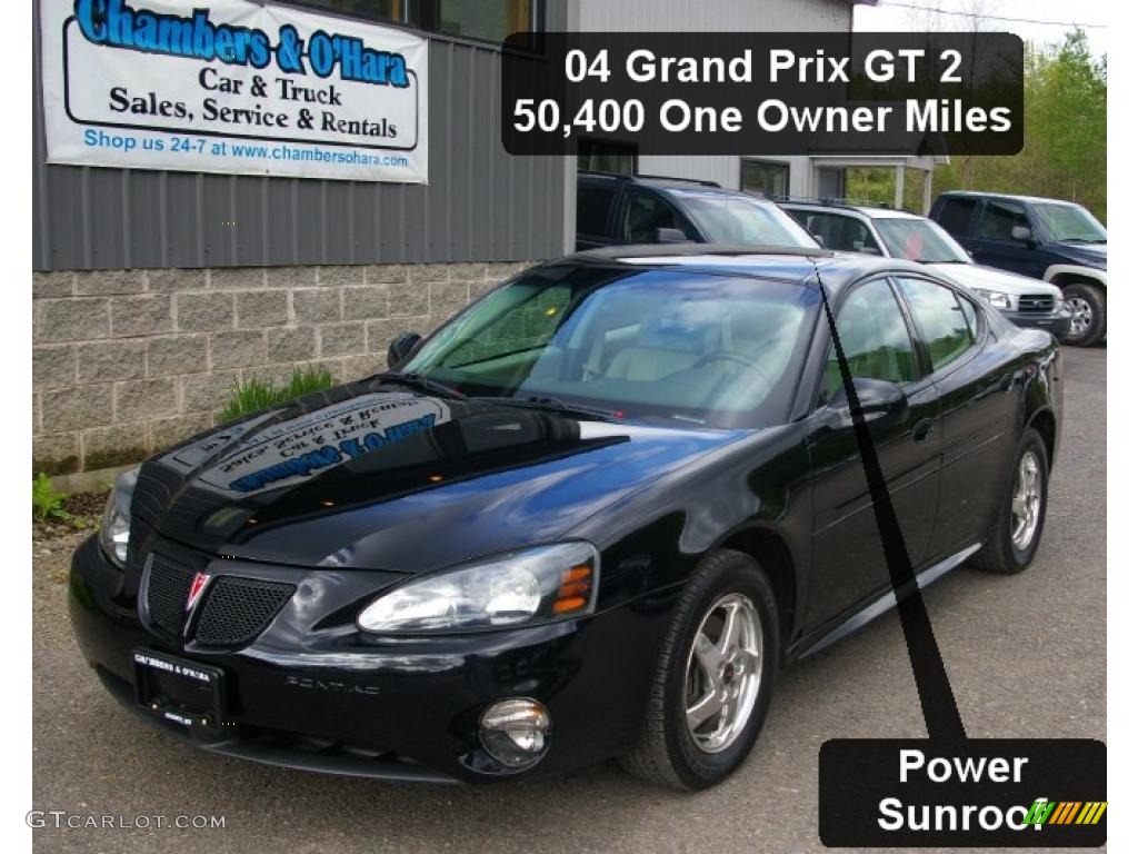 2004 Grand Prix GT Sedan - Black / Parchment/Dark Pewter photo #1