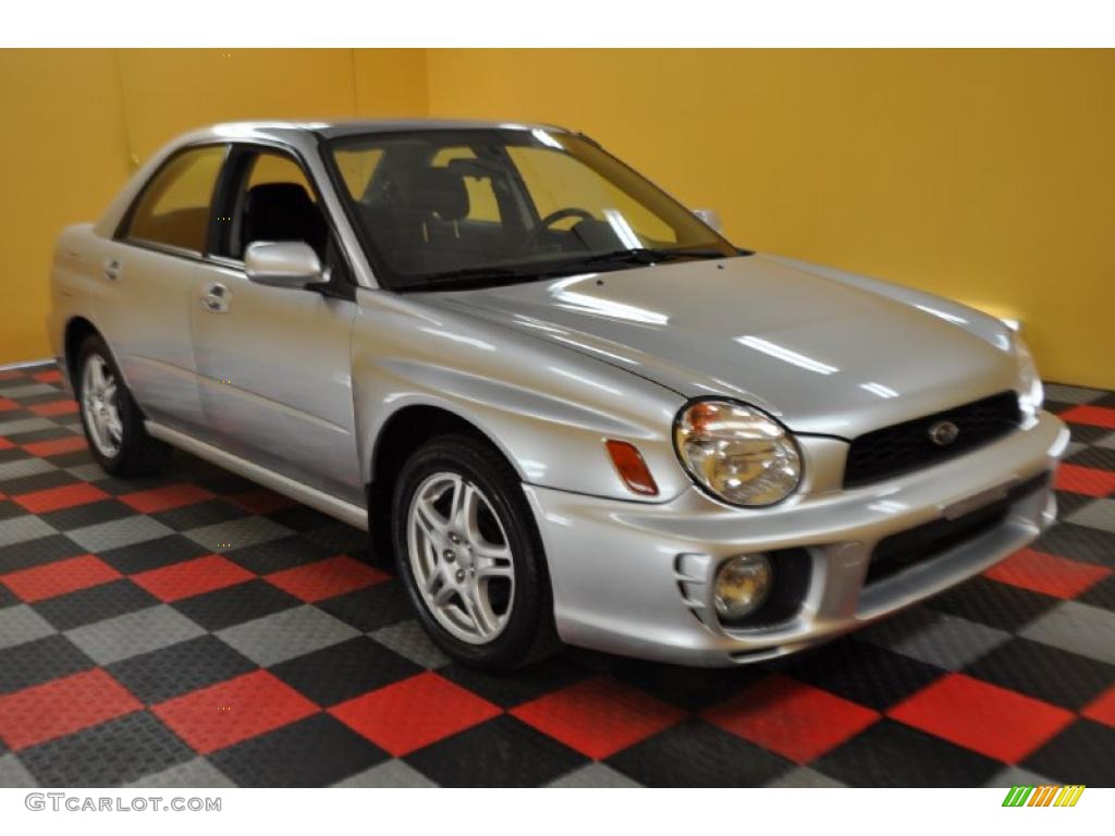 2002 Impreza 2.5 RS Sedan - Platinum Silver Metallic / Black photo #1