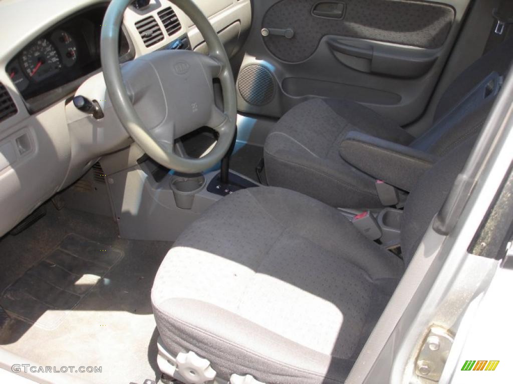 2005 Rio Sedan - Diamond Silver / Gray photo #10