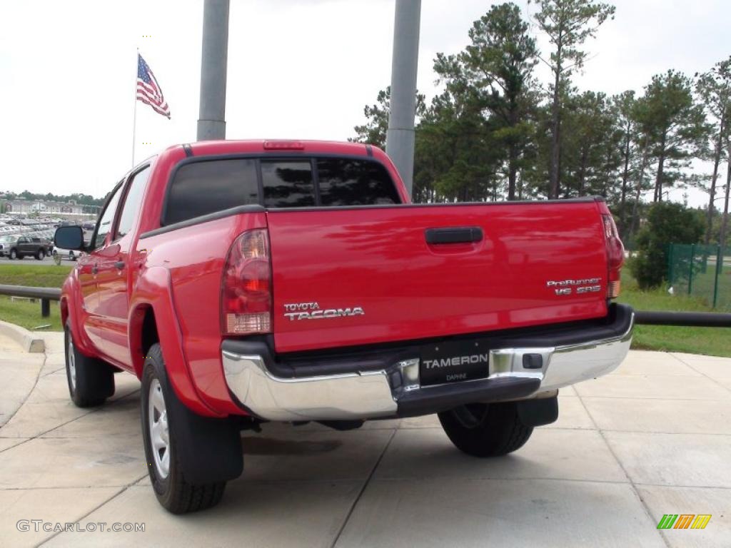 2007 Tacoma V6 SR5 PreRunner Double Cab - Radiant Red / Graphite Gray photo #8